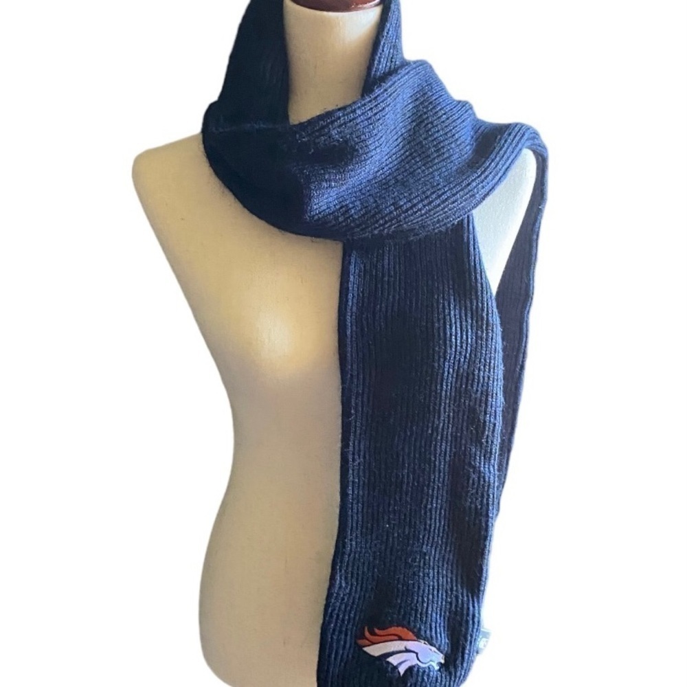 NFL TEAM APPAREL-NAVY BLUE DENVER BRONCOS KNITTED SCARF